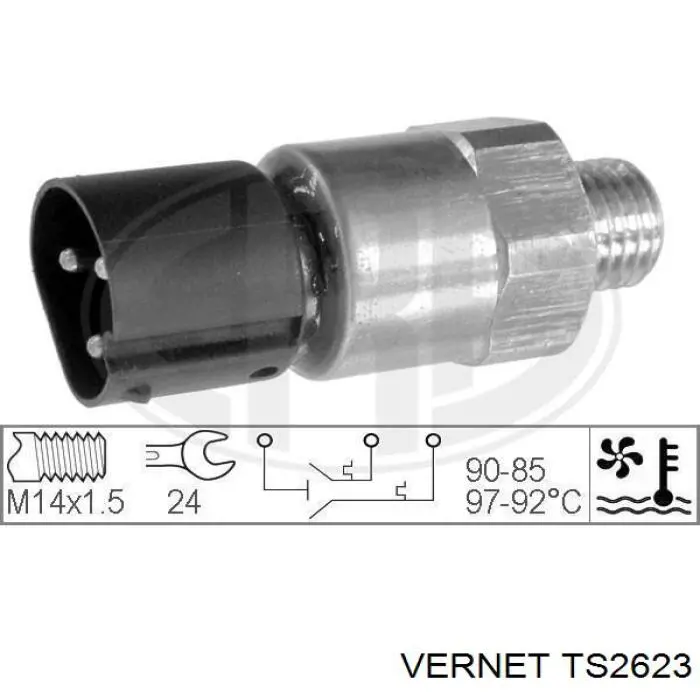 TS2623 Vernet термо-датчик включення вентилятора радіатора