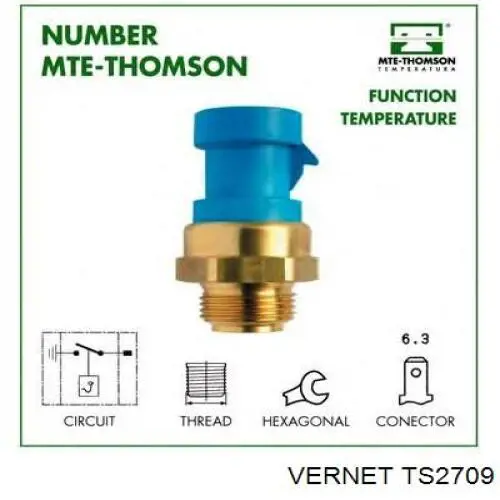 Купити TS2709 Vernet Датчик включення вентилятора