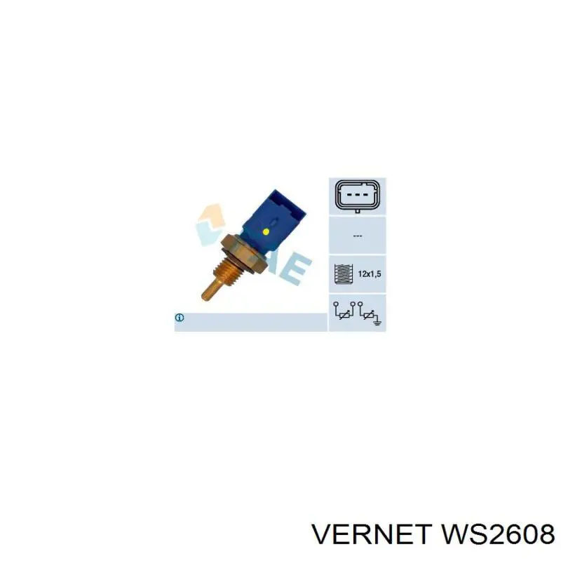 WS2608 Vernet датчик температури охолоджуючої рідини