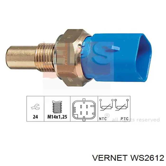 WS2612 Vernet датчик температури охолоджуючої рідини