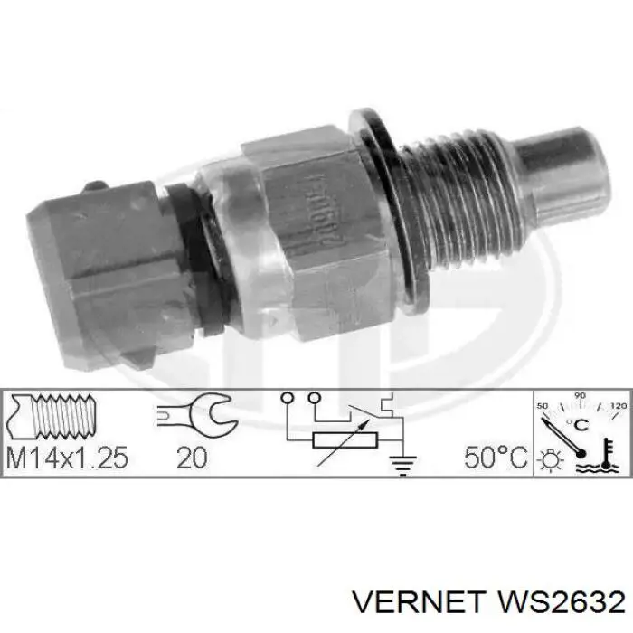 Термодатчик охолоджуючої рідини Vernet WS2632 ціна, від 11.74 USD