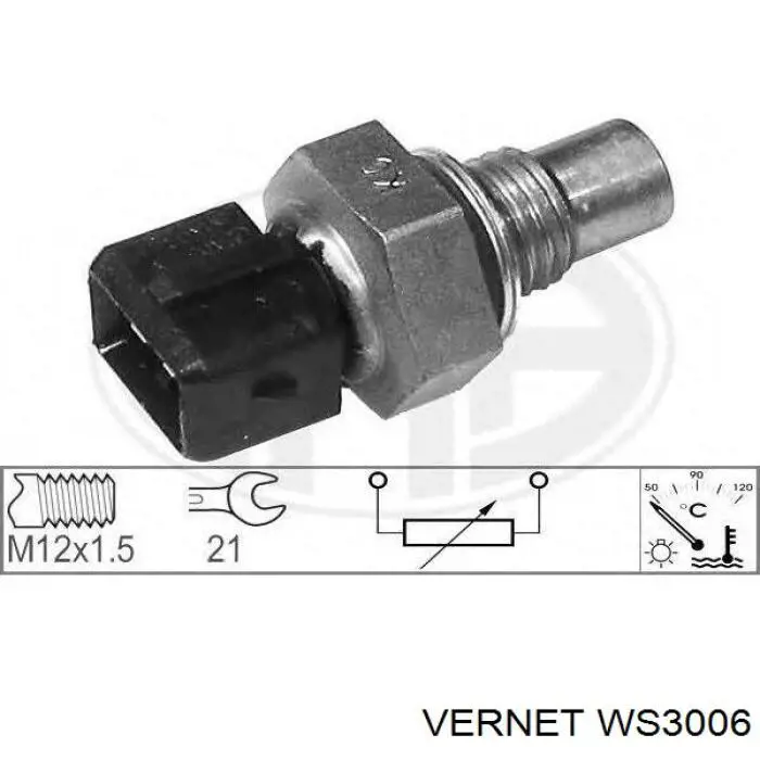 Термодатчик охолоджуючої рідини Vernet WS3006 ціна, від 7.25 USD