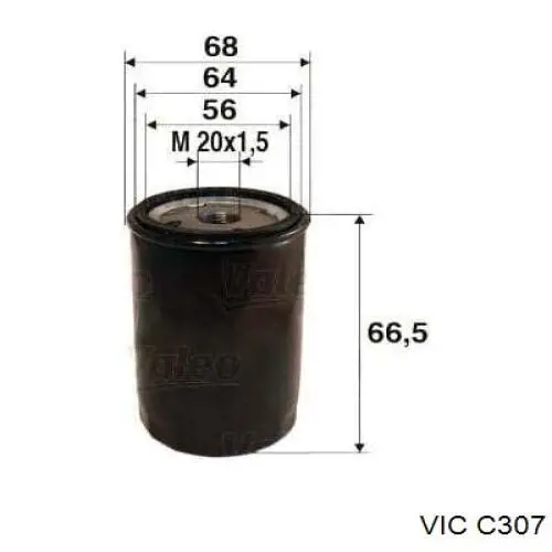 Масляний фільтр C307 Vic