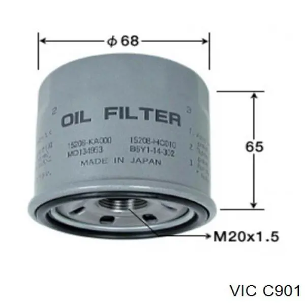 C901 Vic фільтр масляний