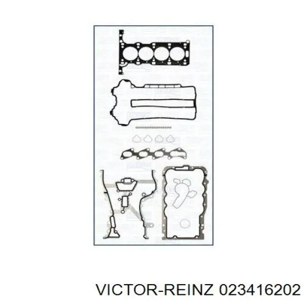 Комплект прокладок двигуна, верхній 023416202 Victor Reinz