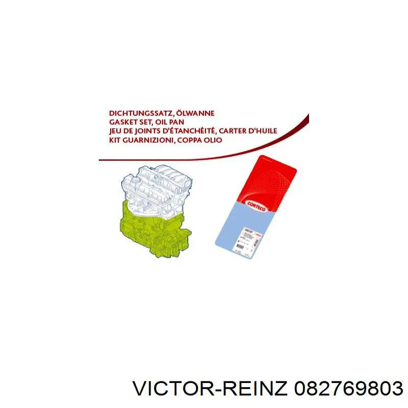 Купити 082769803 Victor Reinz Комплект прокладок двигуна, нижній
