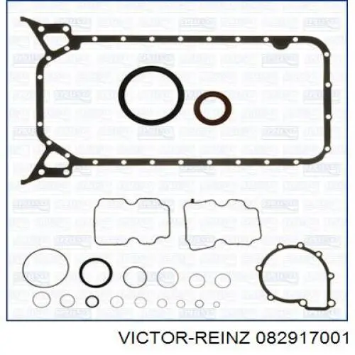 Комплект прокладок двигуна, нижній Victor Reinz 082917001 ціна, від 40.00 USD