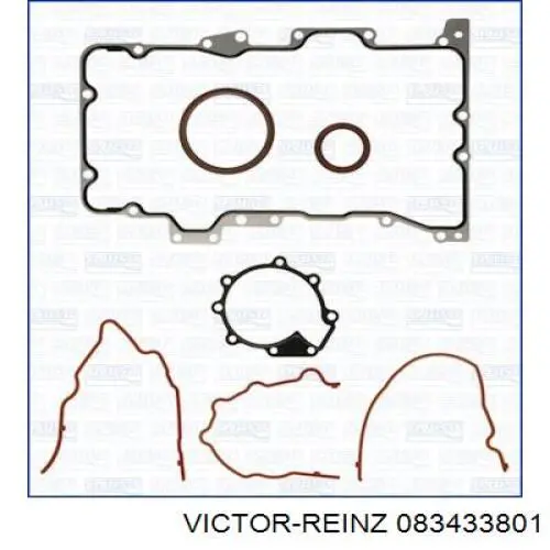 Комплект прокладок двигуна, нижній Victor Reinz 083433801 ціна, від 128.39 USD
