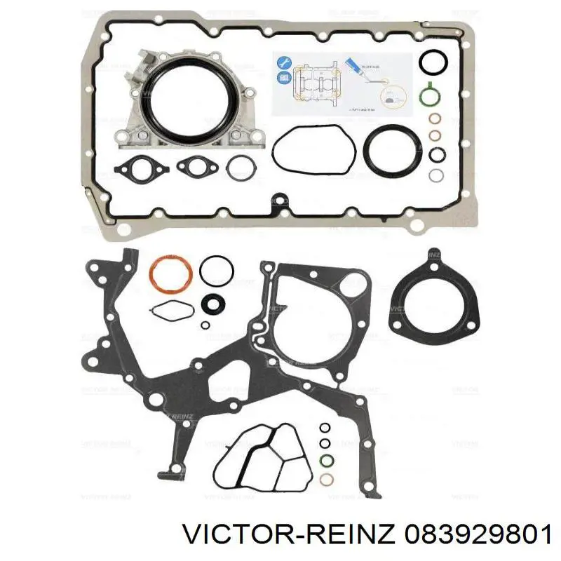 Комплект прокладок двигуна, нижній 083929801 Victor Reinz