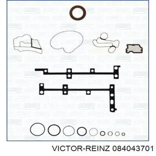 084043701 Victor Reinz Комплект прокладок двигуна, нижній