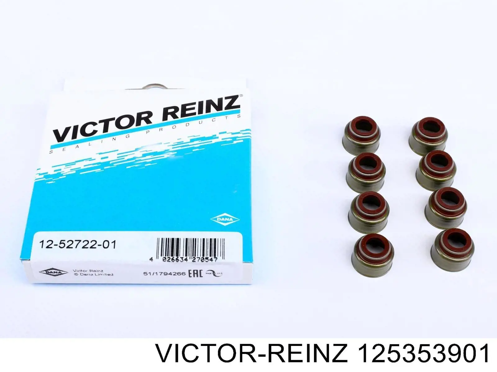 125353901 Victor Reinz сальник клапана (маслознімний, впуск/випуск, комплект на мотор)