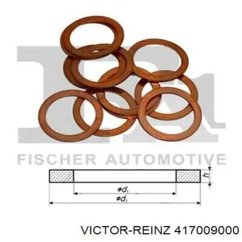 Прокладка пробки піддону двигуна 417009000 Victor Reinz