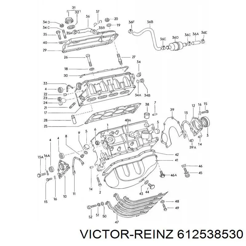 612538530 Victor Reinz прокладка головки блока циліндрів (гбц)