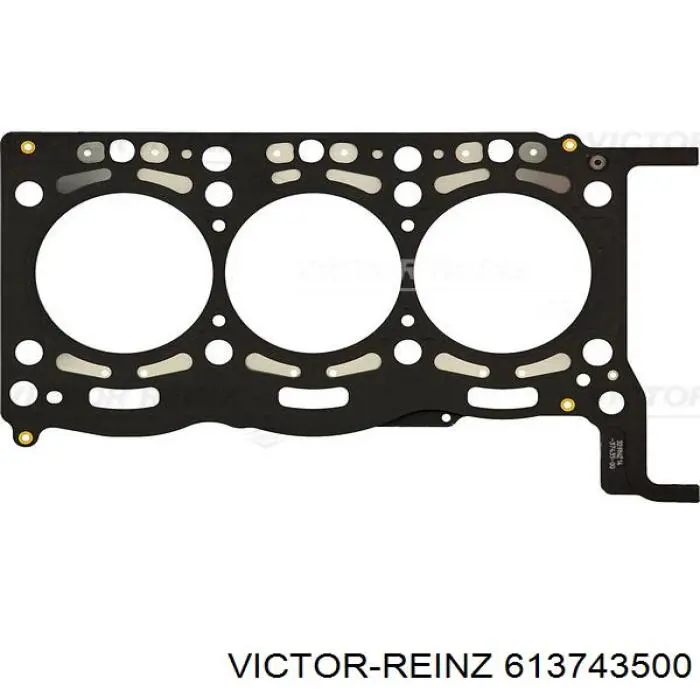 613743500 Victor Reinz Прокладка головки блоку циліндрів (ГБЦ), права