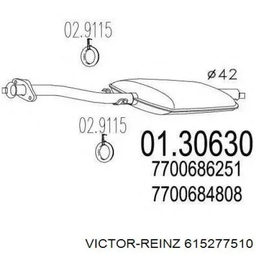 Прокладка ГБЦ Victor Reinz 615277510 ціна, від 40.20 USD