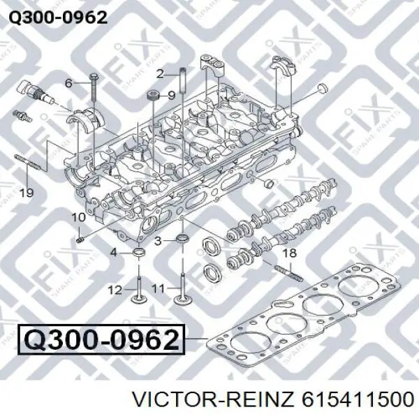 615411500 Victor Reinz прокладка головки блока циліндрів (гбц)