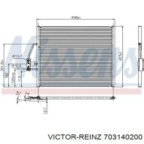 703140200 Victor Reinz Прокладка клапанної кришки двигуна, внутрішня
