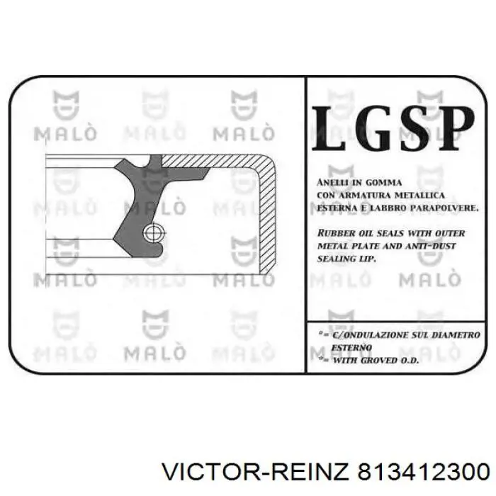Купити 813412300 Victor Reinz Сальник колінвала задній