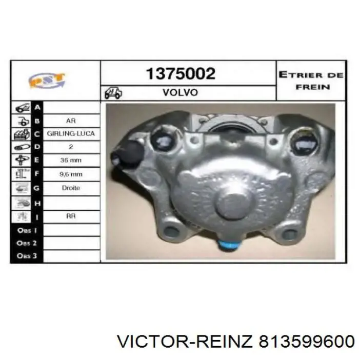 813599600 Victor Reinz Сальник коленвала корінний