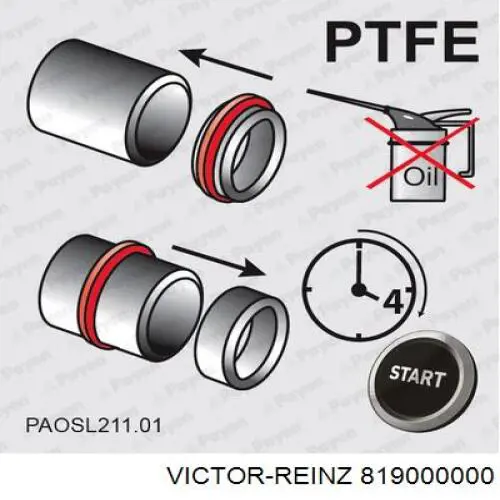 819000000 Victor Reinz Сальник коленвала корінний