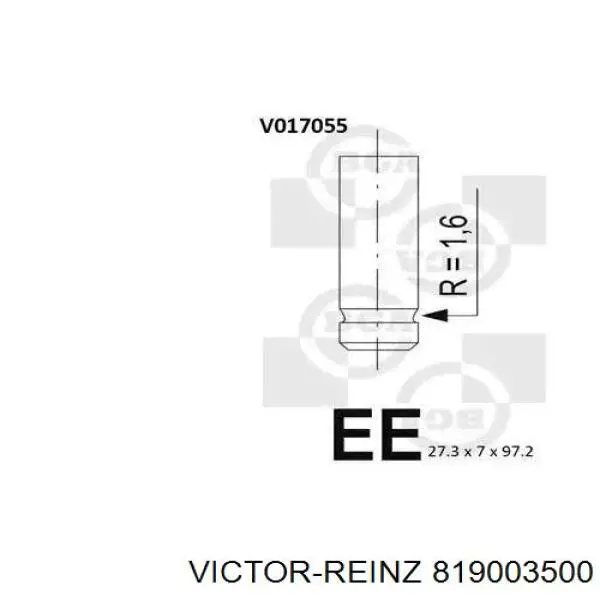 Купити 819003500 Victor Reinz Сальник коленвала передній