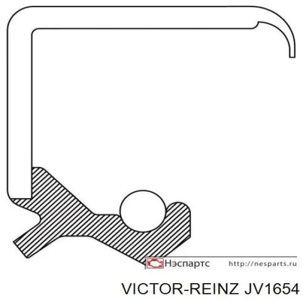 Сальник колінвала двигуна, задній JV1654 Victor Reinz