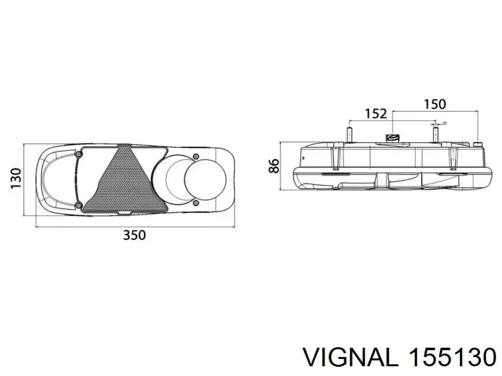 VAL155130 Vignal Задня ліва фара