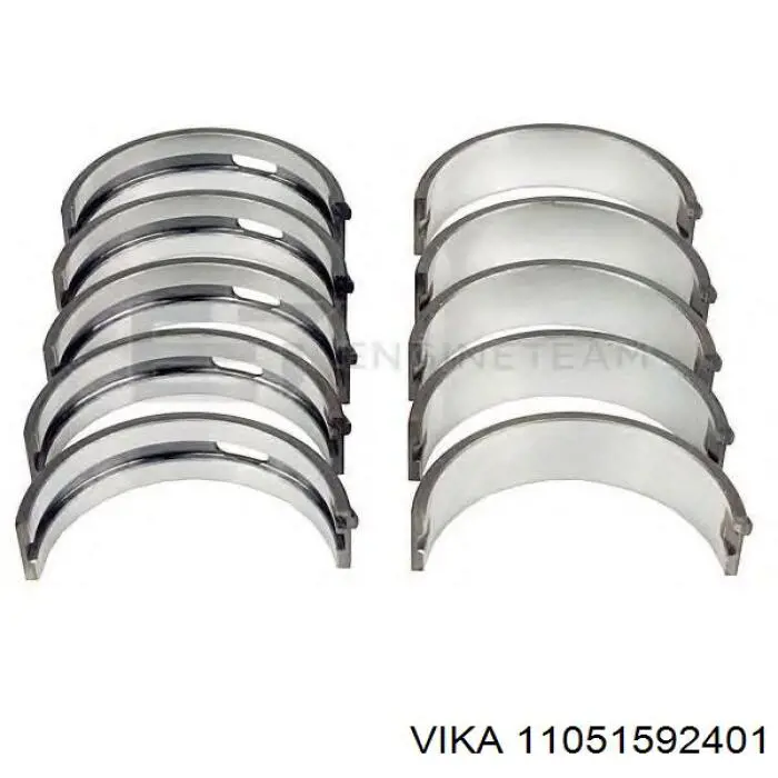 11051592401 Vika вкладиші колінвала, корінні, комплект, стандарт (std)