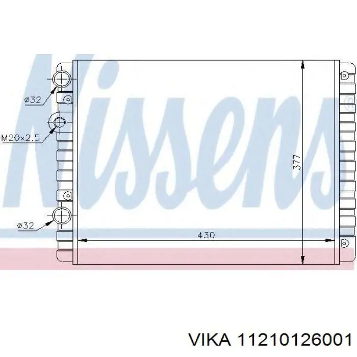 11210126001 Vika радіатор охолодження двигуна