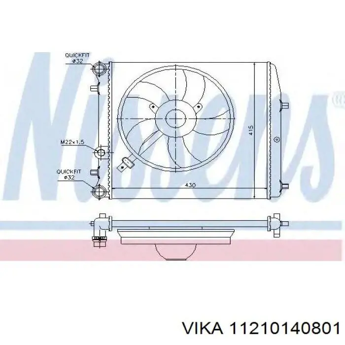 Радіатор основний Polcar 6913084 ціна, від 47.63 USD