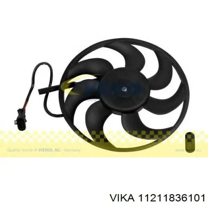 11211836101 Vika дифузор радіатора охолодження, в зборі з двигуном і крильчаткою