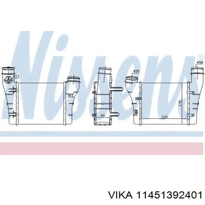 V10600003 VEMO/Vaico радіатор интеркуллера