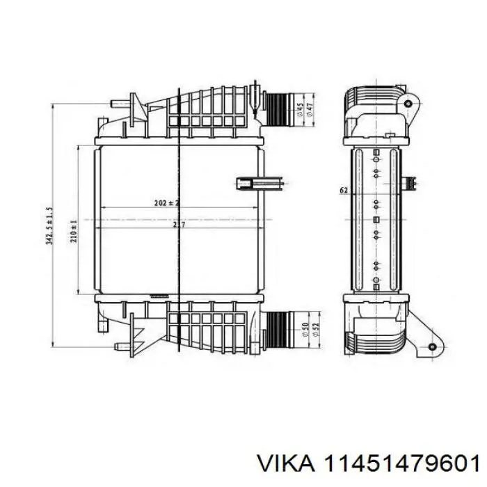 Купити 612580 Hart Радіатор интеркуллера
