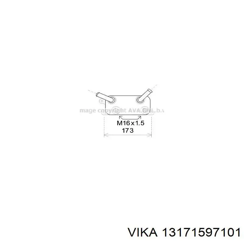 Радіатор охолодження, АКПП Vika 13171597101 ціна, від 40.58 USD