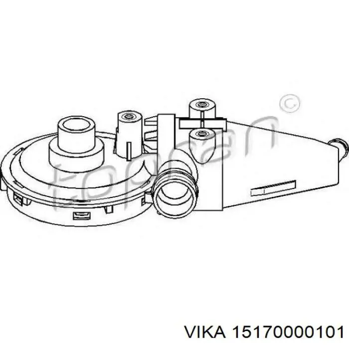 15170000101 Vika клапан pcv (вентиляції картерних газів)