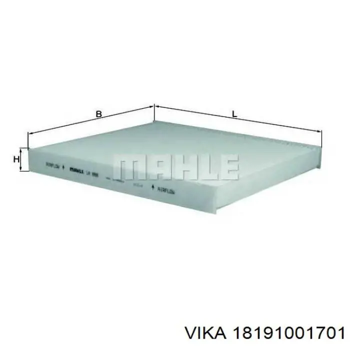 Фільтр повітряний обігрівача Vika 18191001701 ціна, від 7.37 USD