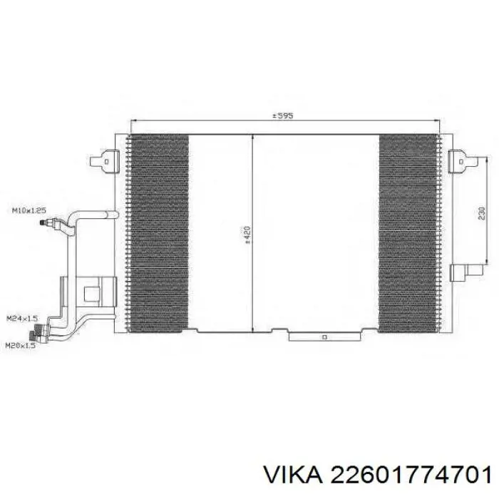 Конденсатор кондиціонера Vika 22601774701 ціна, від 89.80 USD