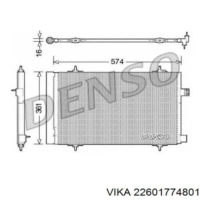 Купити CD440690 Koyorad Радіатор системи охолодження кондиціонера