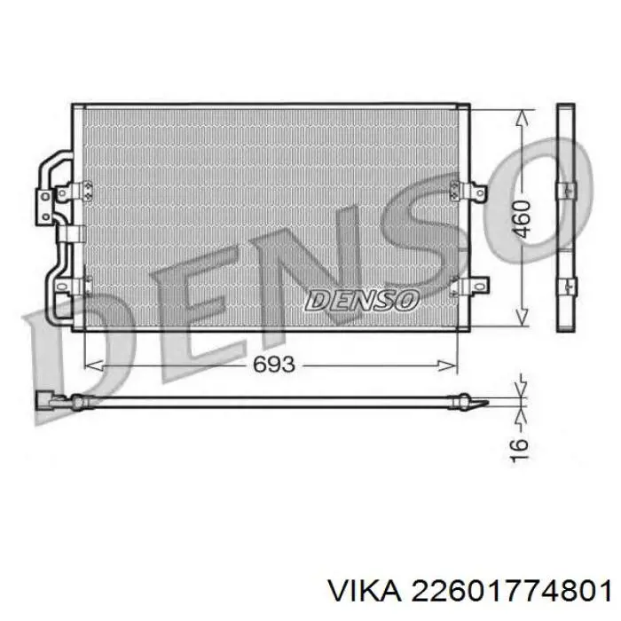 Конденсатор кондиціонера Koyorad CD440690 ціна, від 70.39 USD