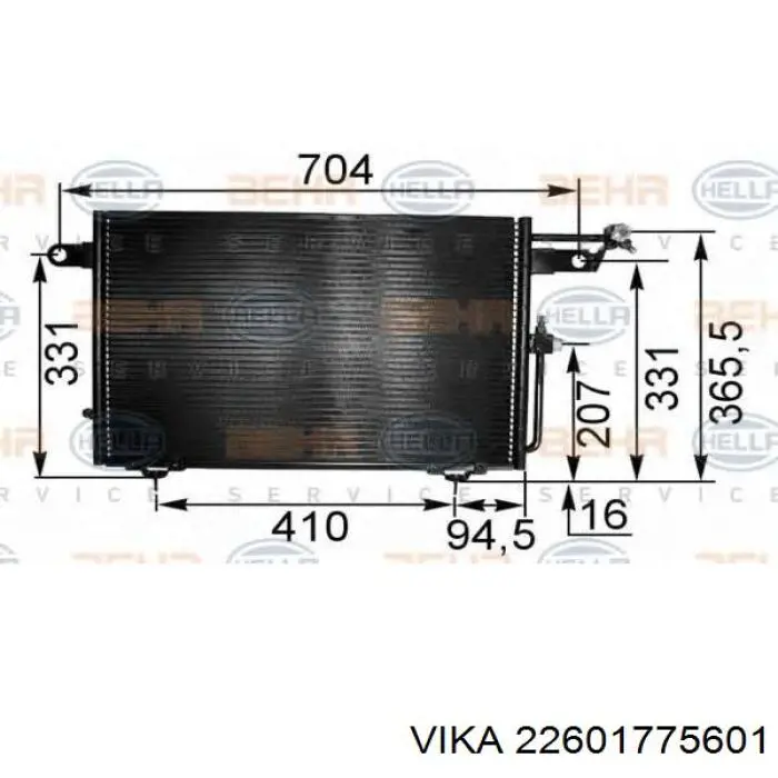 Купити Радіатор кондиціонера Audi A6 C4 4A5