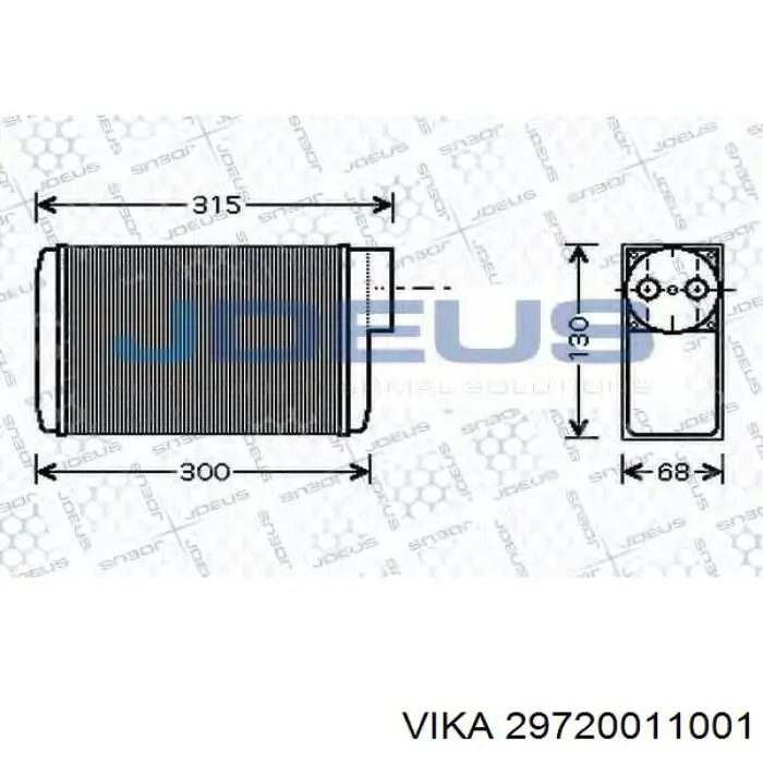 FP64N166AV AVA Радіатор опалювача салону