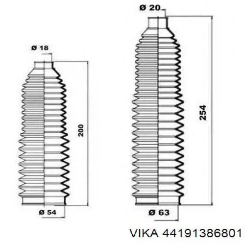 Купити 44191386801 Vika Пильник тяги