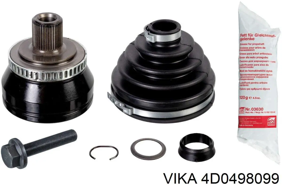 ШРУС зовнішній передній 8D0498099D VAG