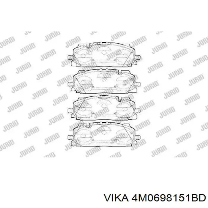 Гальмівні колодки Jurid/Bendix BPD1427 ціна, від 87.94 USD