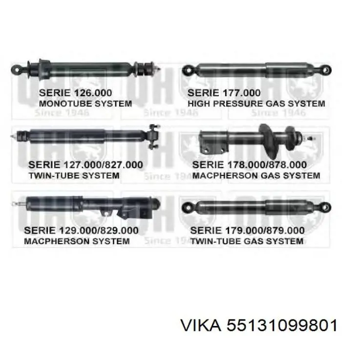 Амортизатор задній Vika 55131099801 ціна, від 23.75 USD