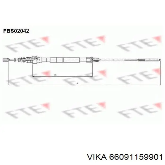 RD4442550257 Rider Трос ручного гальма задній, правий/лівий