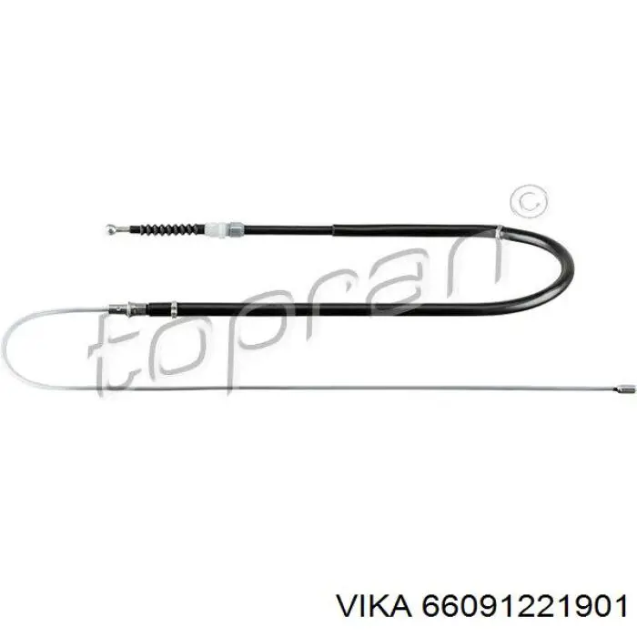 Трос ручного гальма задній, правий/лівий Vika 66091221901 ціна, від 5.64 USD