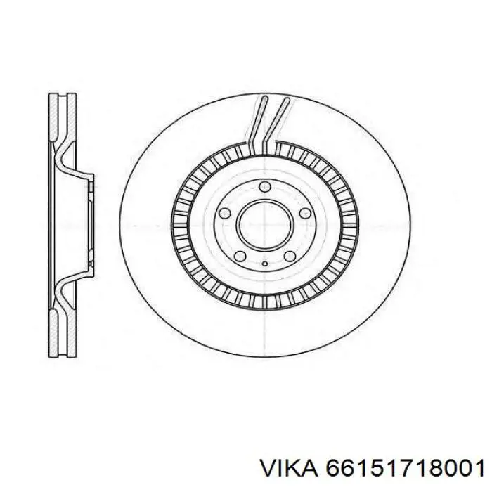 66151718001 Vika диск гальмівний передній
