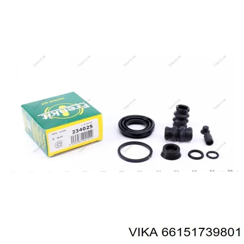Супорт гальмівний задній правий Vika 66151739801 ціна, від 46.40 USD