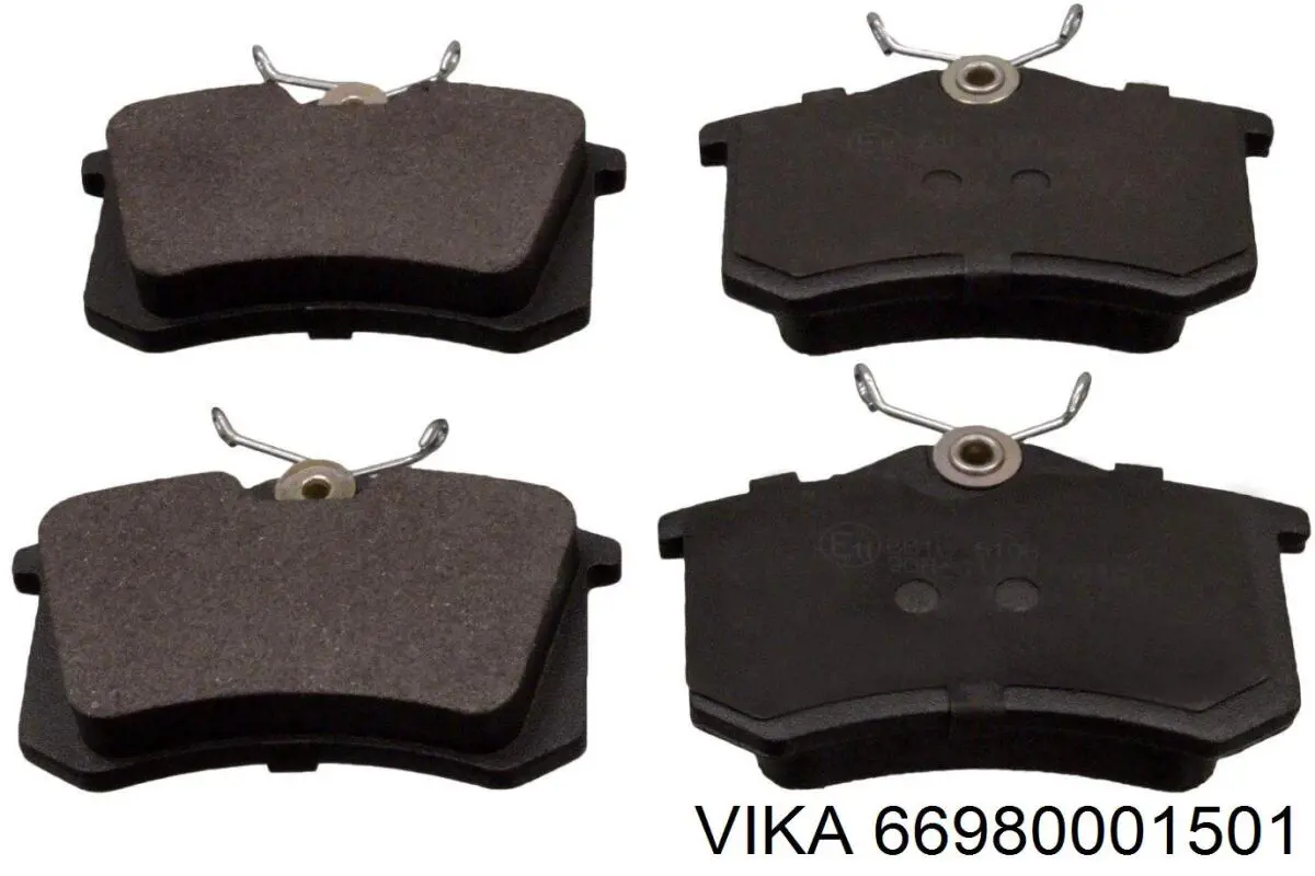 66980001501 Vika колодки гальмові задні, дискові